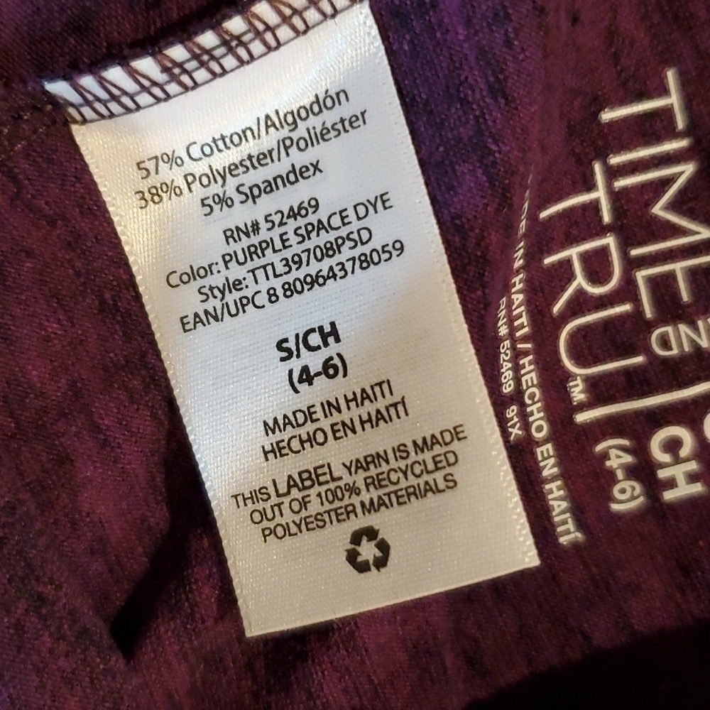 Time & Tru purple yoga pants Small EUC - Picture 4 of 5